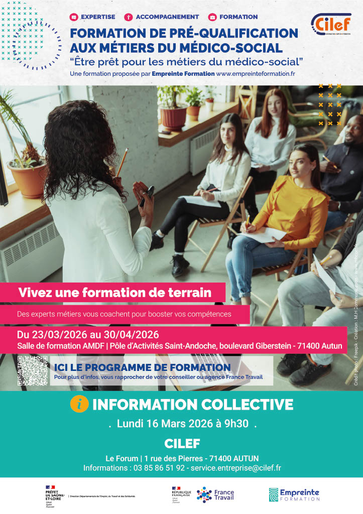 Affiche Empreinte Formation - Pré-qualification métiers secteur médico-social Autun (2)